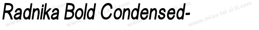 Radnika Bold Condensed字体转换